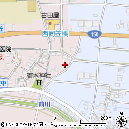 静岡県袋井市西同笠184周辺の地図