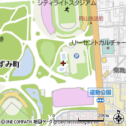 岡山県総合グラウンドプール周辺の地図