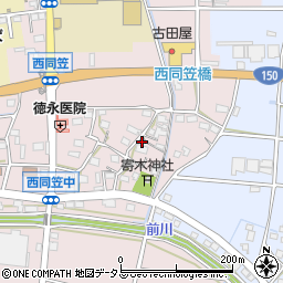 静岡県袋井市西同笠340周辺の地図