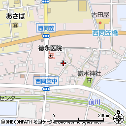 静岡県袋井市西同笠308周辺の地図