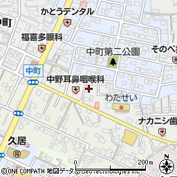 三重県津市久居中町周辺の地図