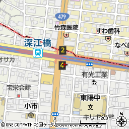 ファミリーマート深江橋店周辺の地図