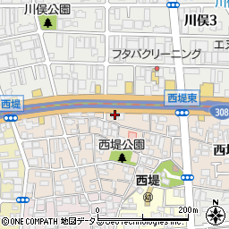 大阪シティ信用金庫高井田支店周辺の地図