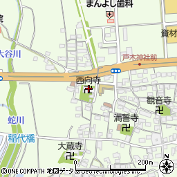 西向寺周辺の地図
