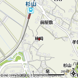 愛知県豊橋市杉山町林崎周辺の地図