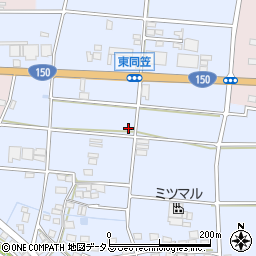 静岡県袋井市東同笠411周辺の地図
