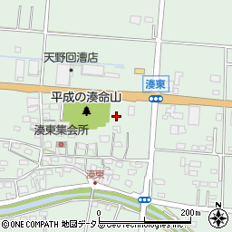 静岡県袋井市湊574-3周辺の地図