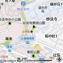 兵庫県神戸市須磨区妙法寺上ノ池周辺の地図