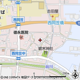 静岡県袋井市西同笠周辺の地図