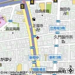 ドミノ・ピザ　阿波座店周辺の地図