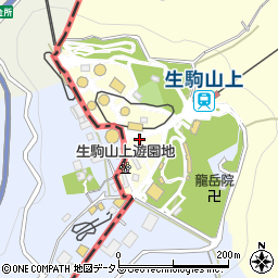 生駒山上遊園地周辺の地図