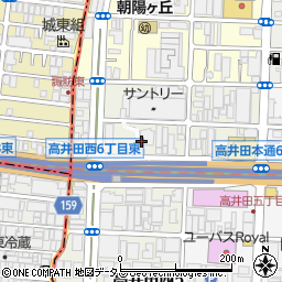 大阪府東大阪市高井田西6丁目2周辺の地図