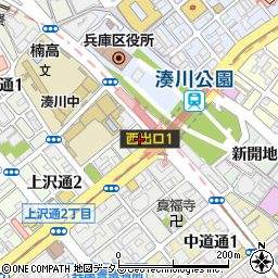 ファミリーマート湊川駅前店周辺の地図