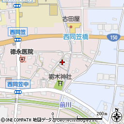 静岡県袋井市西同笠192周辺の地図