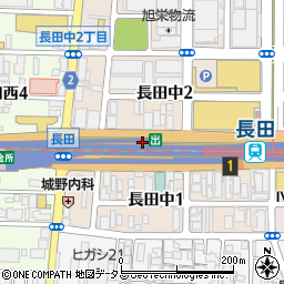 長田出口周辺の地図