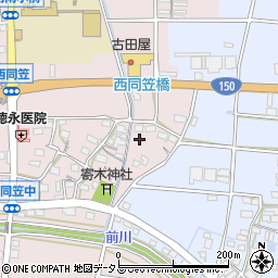 静岡県袋井市西同笠176周辺の地図