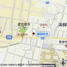 静岡県浜松市中央区法枝町580周辺の地図