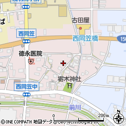 静岡県袋井市西同笠323周辺の地図
