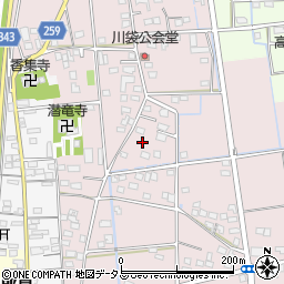 静岡県磐田市川袋539-2周辺の地図