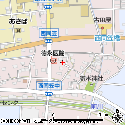 静岡県袋井市西同笠305周辺の地図