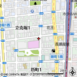 鍵の出張救急車大阪市西区新町営業所２４時間受付センター周辺の地図