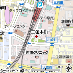 奈良県奈良市三条本町周辺の地図