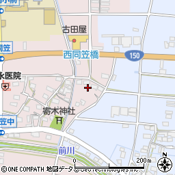 静岡県袋井市西同笠178-1周辺の地図