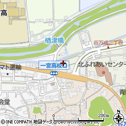 岡山市水道局　矢坂山加圧ポンプ場周辺の地図