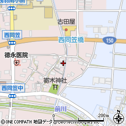 静岡県袋井市西同笠194周辺の地図