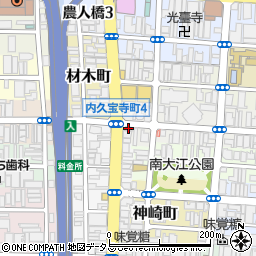 ファミリーマート内久宝寺町四丁目店周辺の地図