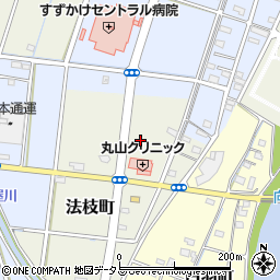 静岡県浜松市中央区法枝町227周辺の地図
