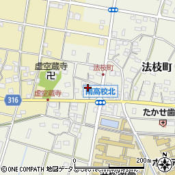 静岡県浜松市中央区法枝町581周辺の地図