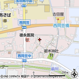 静岡県袋井市西同笠311周辺の地図