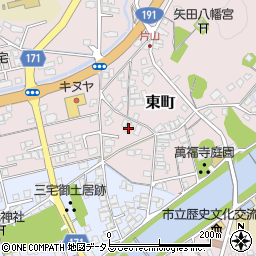 島根県益田市東町21周辺の地図