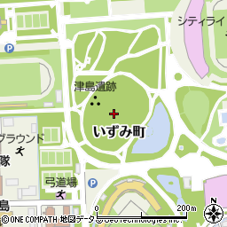 津島遺跡周辺の地図