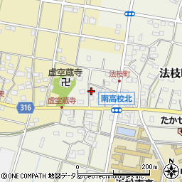 静岡県浜松市中央区法枝町582周辺の地図
