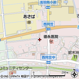 静岡県袋井市西同笠133周辺の地図