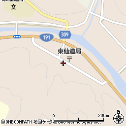 島根県益田市美都町仙道595-1周辺の地図