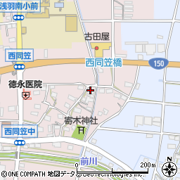 静岡県袋井市西同笠1周辺の地図