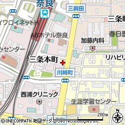 松屋奈良駅前店周辺の地図