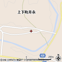 広島県府中市上下町井永722周辺の地図
