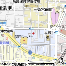 奈良県奈良市三条大宮町周辺の地図
