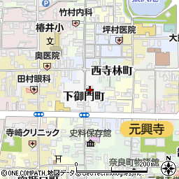 奈良県奈良市下御門町周辺の地図