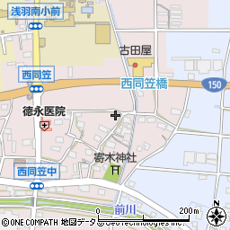静岡県袋井市西同笠320周辺の地図