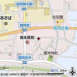 静岡県袋井市西同笠152周辺の地図