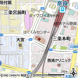 奈良市役所　保健給食課周辺の地図