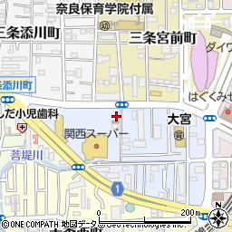 奈良県奈良市三条大宮町1-44周辺の地図