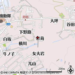 兵庫県神戸市須磨区妙法寺廿苅周辺の地図