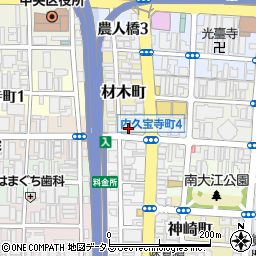 大阪府大阪市中央区材木町2-14周辺の地図