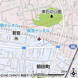 大阪府東大阪市額田町5周辺の地図